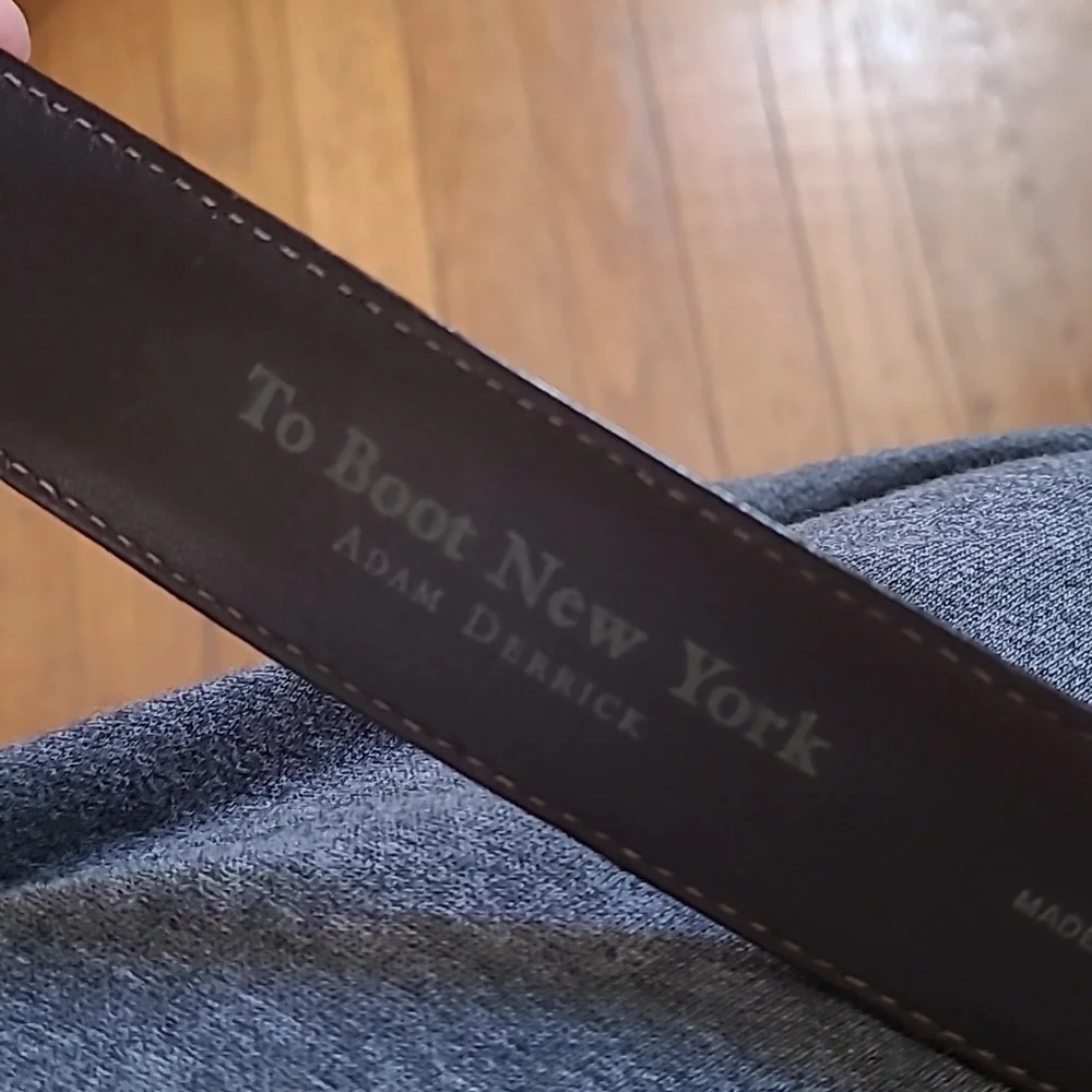 To Boot New York Blackish Brown Leather Belt, Sz 32 MADE IN THE USA